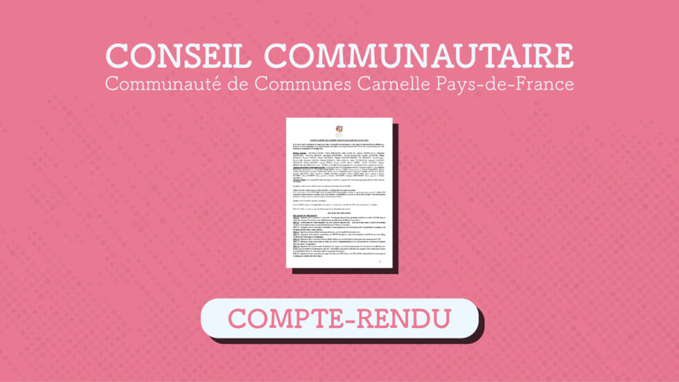 Relevé de décisions du conseil communautaire du 8 octobre 2025
