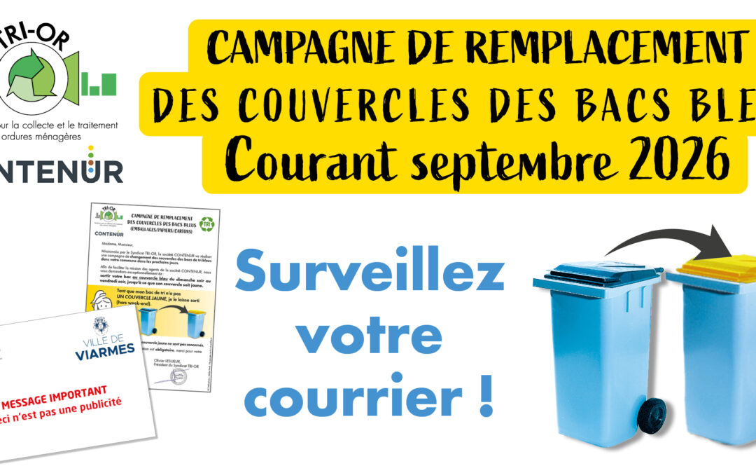 Campagne de remplacement des couvercles des bacs de tri